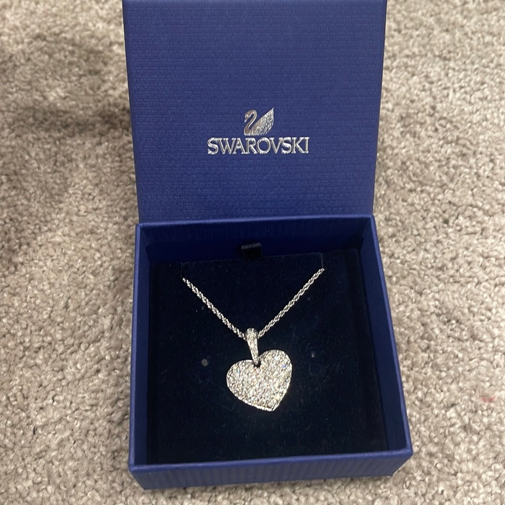 Swarovski crystal heart necklace.